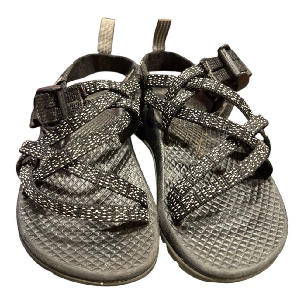 Chaco’s Outdoor Sandals – Black/Grey – Little Girls Heel to Toe 7.5” SH3